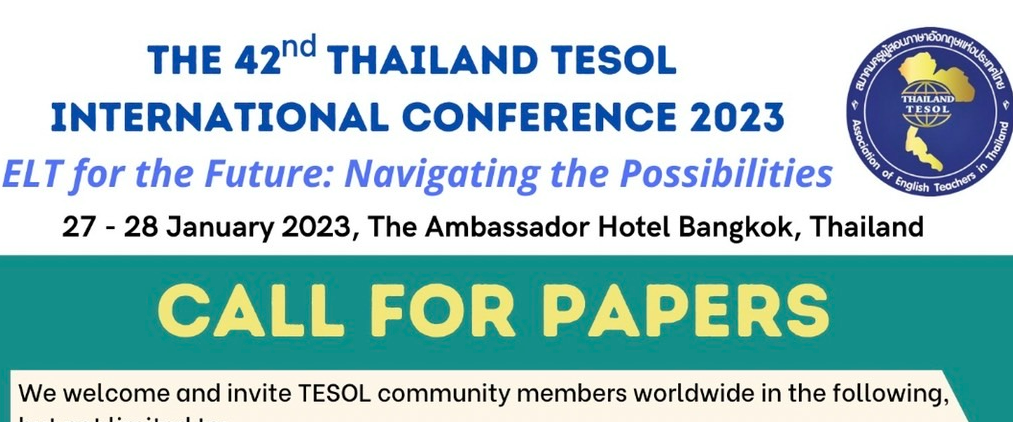 42nd Thailand TESOL International Virtual Conference 2023